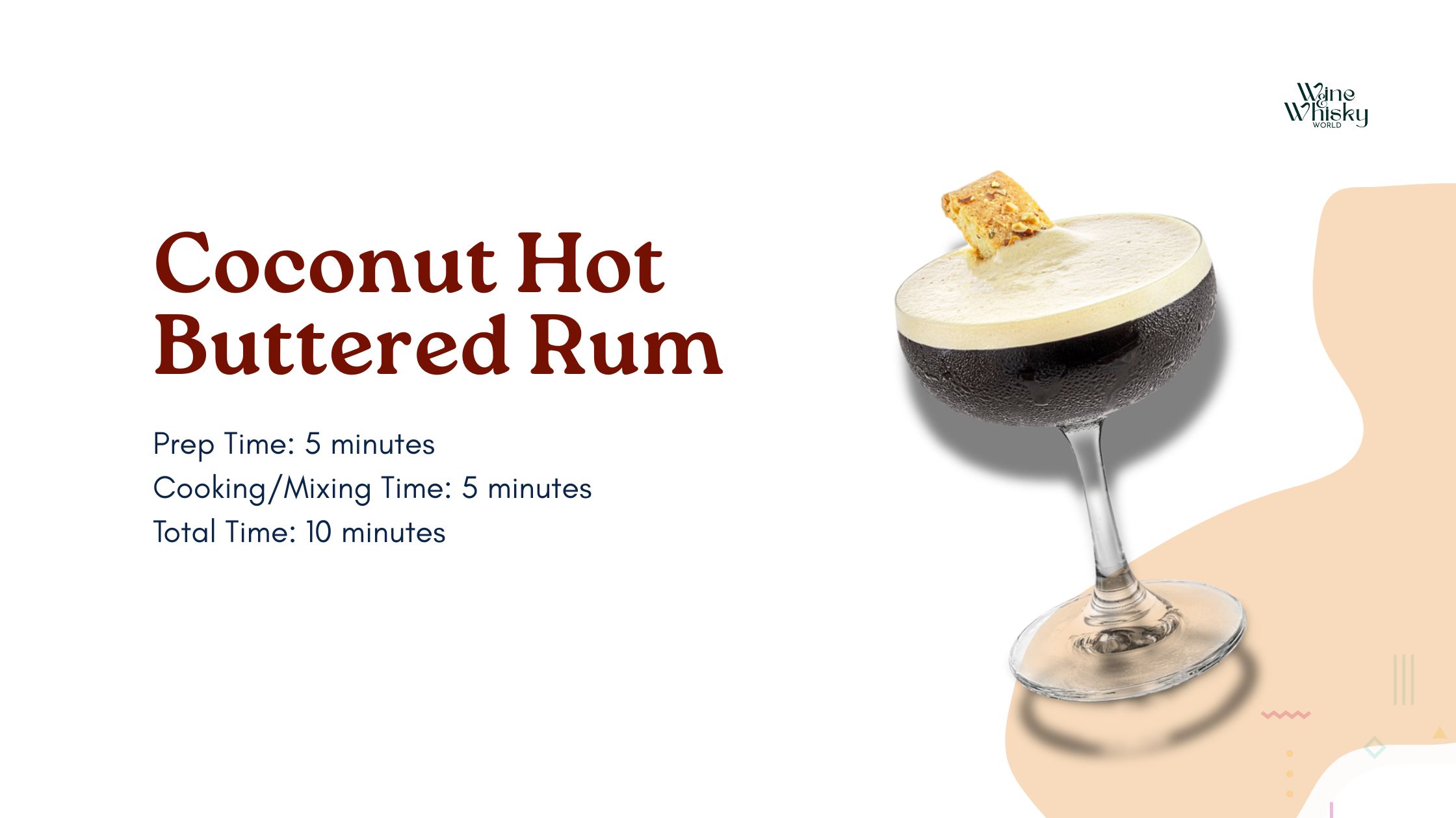 Coconut Hot Buttered Rum cocktail recipe